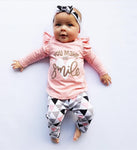 3Pcs Newborn Baby Girl Clothes