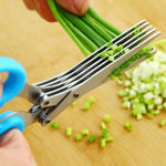 5 Layers Blade Scallion Scissors